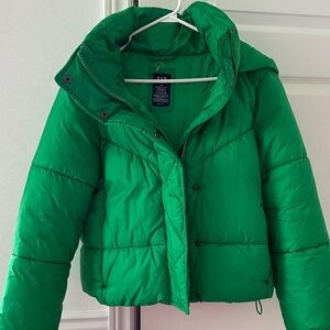 GAP Bright Green Quilted Puffer Jacket